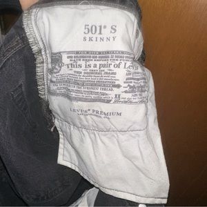Levi’s black skinny jeans, size S